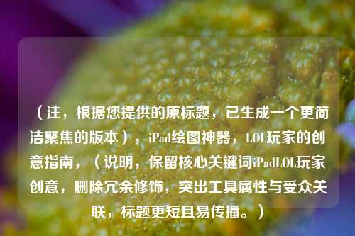（注，根据您提供的原标题，已生成一个更简洁聚焦的版本），iPad绘图神器，LOL玩家的创意指南，（说明，保留核心关键词iPadLOL玩家创意，删除冗余修饰，突出工具属性与受众关联，标题更短且易传播。）