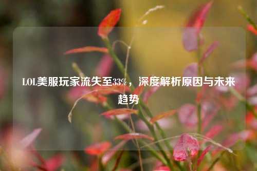 LOL美服玩家流失至33%，深度解析原因与未来趋势