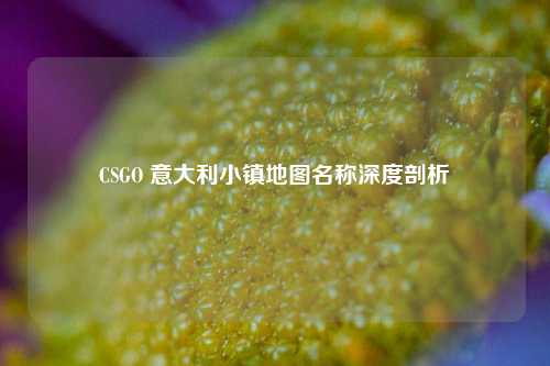 CSGO 意大利小镇地图名称深度剖析