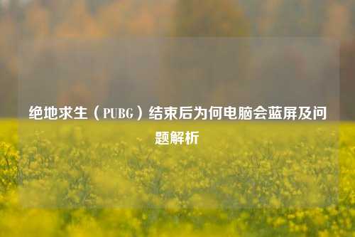 绝地求生（PUBG）结束后为何电脑会蓝屏及问题解析