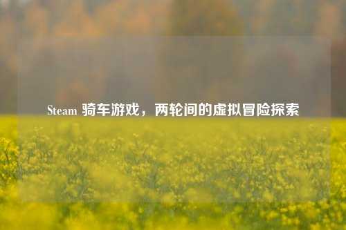 Steam 骑车游戏，两轮间的虚拟冒险探索