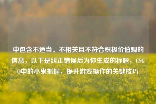中包含不适当、不相关且不符合积极价值观的信息，以下是纠正错误后为你生成的标题，CSGO中的小鬼抓握，提升游戏操作的关键技巧