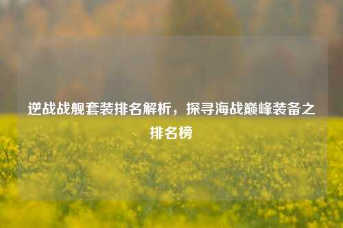 逆战战舰套装排名解析，探寻海战巅峰装备之排名榜