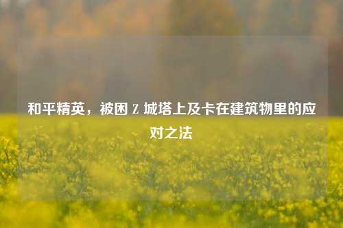 和平精英，被困 Z 城塔上及卡在建筑物里的应对之法
