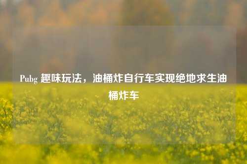 Pubg 趣味玩法,油桶炸自行车实现绝地求生油桶炸车