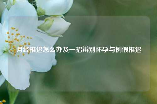 月经推迟怎么办及一招辨别怀孕与例假推迟