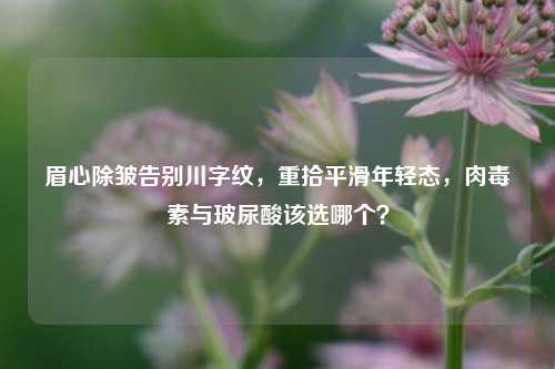 眉心除皱告别川字纹,重拾平滑年轻态,肉毒素与玻尿酸该选哪个?