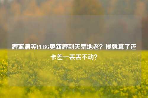 蹲蓝洞等PUBG更新蹲到天荒地老?慢就算了还卡差一丢丢不动?