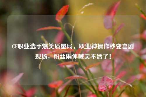 CF职业选手爆笑质量局,职业神操作秒变喜剧现场,粉丝集体喊笑不活了!