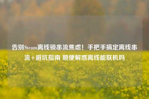 告别Steam离线锁串流焦虑!手把手搞定离线串流+避坑指南 顺便解惑离线能联机吗