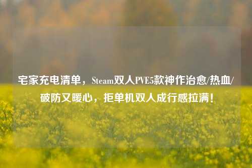 宅家充电清单,Steam双人PVE5款神作治愈/热血/破防又暖心,拒单机双人成行感拉满!