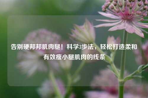 告别硬邦邦肌肉腿！科学3步法，轻松打造柔和有效瘦小腿肌肉的线条