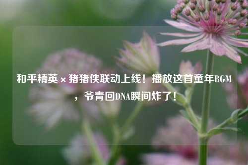和平精英×猪猪侠联动上线！播放这首童年BGM，爷青回DNA瞬间炸了！