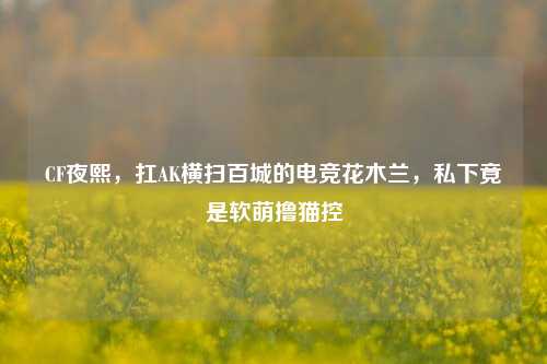 CF夜熙,扛AK横扫百城的电竞花木兰,私下竟是软萌撸猫控