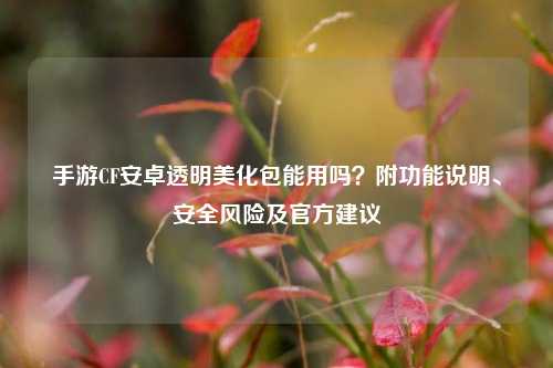 手游CF安卓透明美化包能用吗?附功能说明、安全风险及官方建议