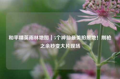 和平精英雨林地图｜5个神仙最美拍照地！刚枪之余秒变大片现场