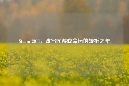 Steam 2011,改写PC游戏命运的转折之年