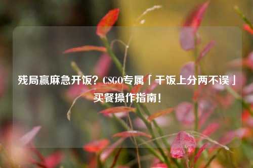 残局赢麻急开饭？CSGO专属「干饭上分两不误」买餐操作指南！