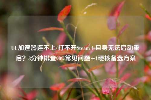 UU加速器连不上/打不开Steam+自身无法启动重启?3分钟排查90%常见问题+1硬核备选方案