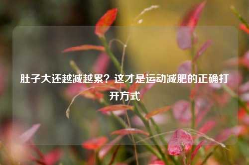 肚子大还越减越累？这才是运动减肥的正确打开方式