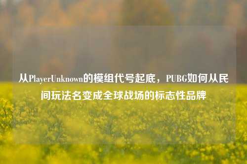 从PlayerUnknown的模组代号起底，PUBG如何从民间玩法名变成全球战场的标志性品牌
