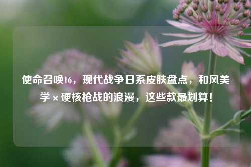 使命召唤16，现代战争日系皮肤盘点，和风美学×硬核枪战的浪漫，这些款最划算！
