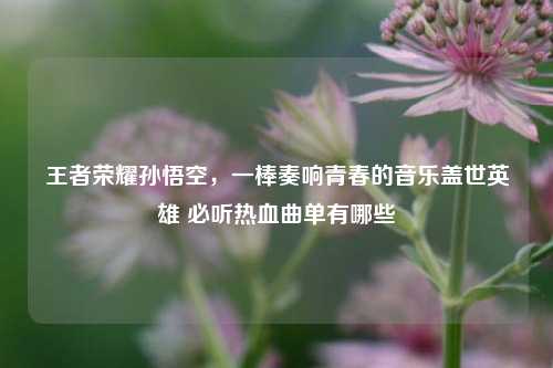 王者荣耀孙悟空，一棒奏响青春的音乐盖世英雄 必听热血曲单有哪些
