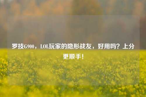 罗技G900，LOL玩家的隐形战友，好用吗？上分更顺手！