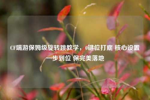 CF端游保姆级旋转跳教学，0键位打底 核心设置一步到位 保完美落地