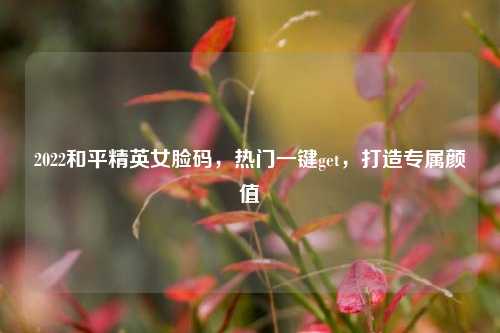 2022和平精英女脸码，热门一键get，打造专属颜值