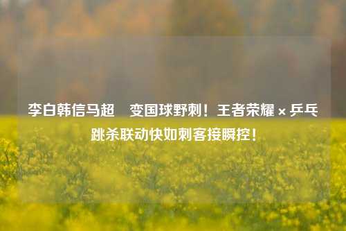 李白韩信马超暃变国球野刺！王者荣耀×乒乓跳杀联动快如刺客接瞬控！