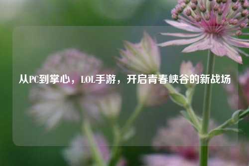从PC到掌心，LOL手游，开启青春峡谷的新战场