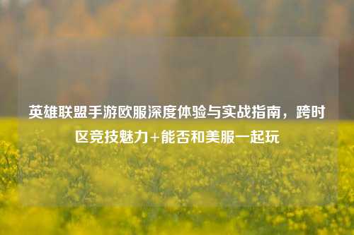 英雄联盟手游欧服深度体验与实战指南,跨时区竞技魅力+能否和美服一起玩