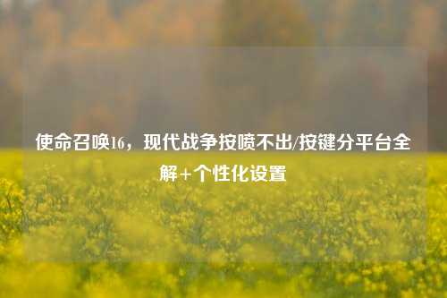 使命召唤16,现代战争按喷不出/按键分平台全解+个性化设置