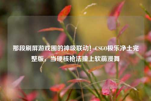 那段刷屏游戏圈的神级联动!CSGO极乐净土完整版,当硬核枪法撞上软萌漫舞