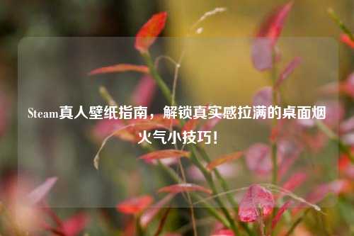 Steam真人壁纸指南,解锁真实感拉满的桌面烟火气小技巧!