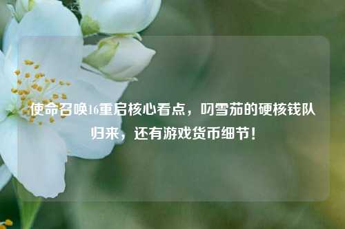 使命召唤16重启核心看点,叼雪茄的硬核钱队归来,还有游戏货币细节!