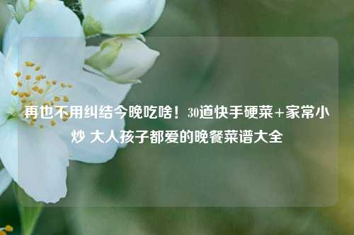 再也不用纠结今晚吃啥!30道快手硬菜+家常小炒 大人孩子都爱的晚餐菜谱大全