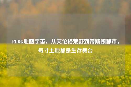 PUBG地图宇宙,从艾伦格荒野到帝斯顿都市,每寸土地都是生存舞台
