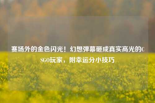 赛场外的金色闪光!幻想弹幕砸成真实高光的CSGO玩家,附幸运分小技巧