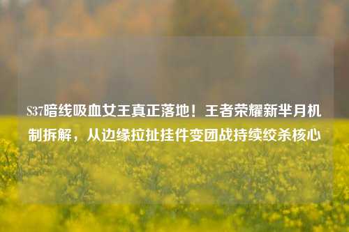 S37暗线吸血女王真正落地!王者荣耀新芈月机制拆解,从边缘拉扯挂件变团战持续绞杀核心