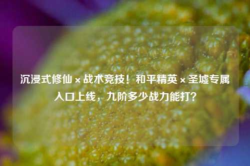 沉浸式修仙×战术竞技!和平精英×圣墟专属入口上线,九阶多少战力能打?