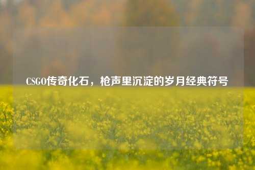 CSGO传奇化石,枪声里沉淀的岁月经典符号