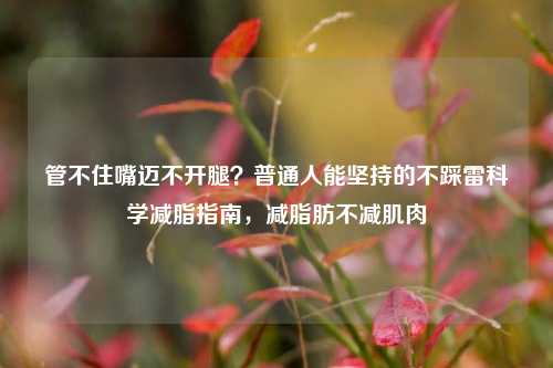 管不住嘴迈不开腿?普通人能坚持的不踩雷科学减脂指南,减脂肪不减肌肉